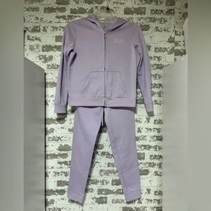 Rae Dunn Lavender Hooded Zip Sweatshirt & Joggers Set